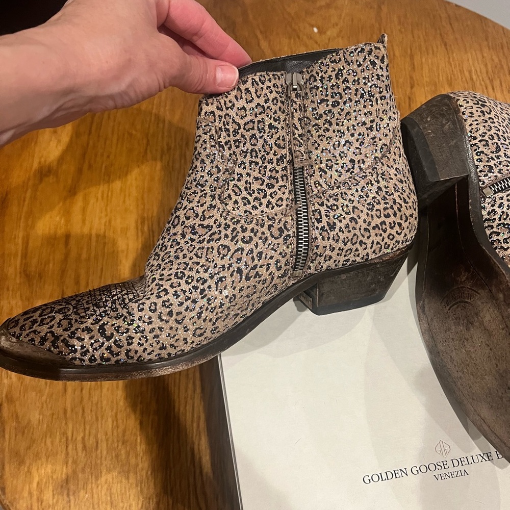 Golden Goose Boots Young Leopard Sparkle Booties - Picture 9 of 9